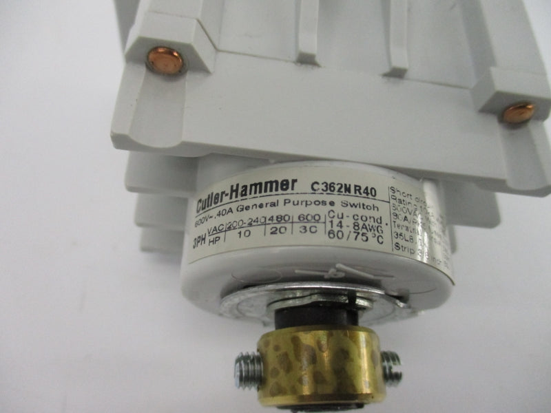 CUTLER HAMMER C362NR40 600V 40A NSNP
