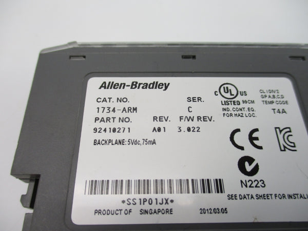 ALLEN BRADLEY 1734-ARM SER. C F/W 3.022 NSNP