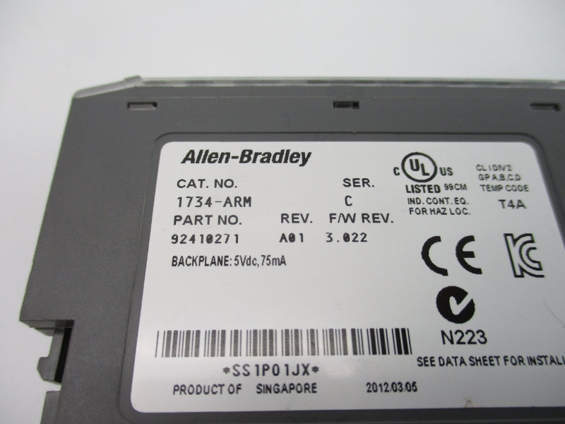 ALLEN BRADLEY 1734-ARM SER. C F/W 3.022 NSNP