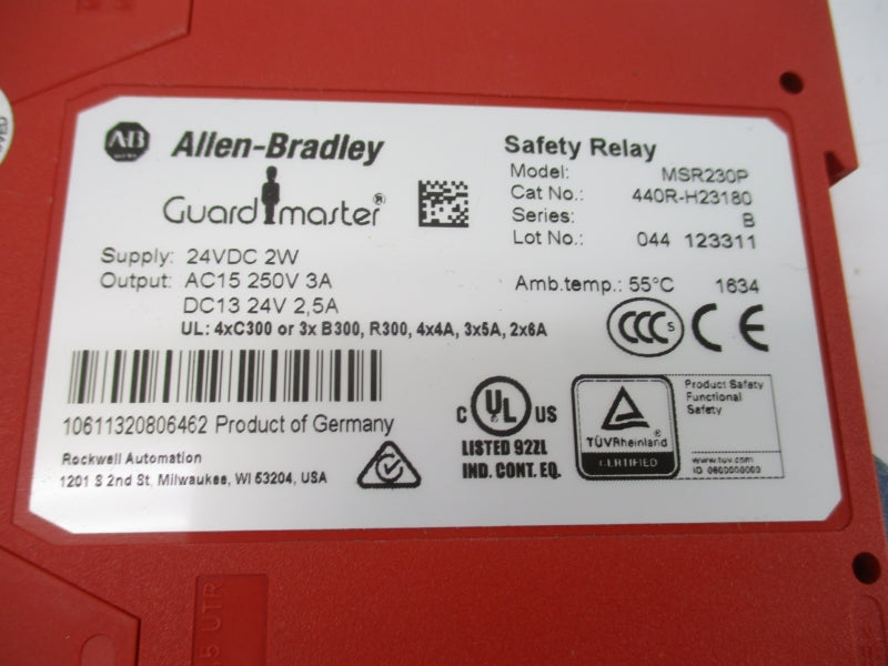 ALLEN BRADLEY 440R-H23180 SER. B 24VDC 2.5A NSNP