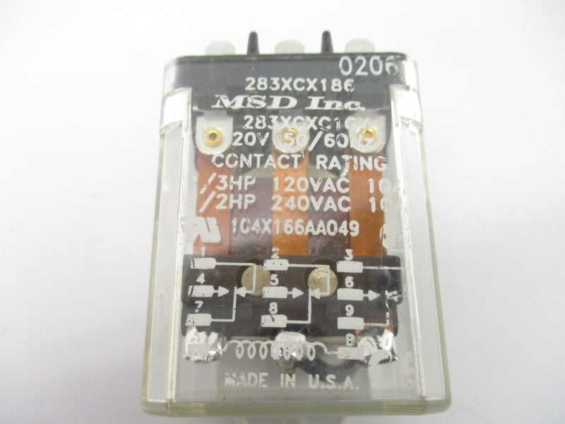 MSD 283XCX186 283XCX1GY 120V 10A NSNP