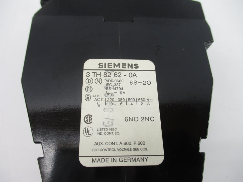 SIEMENS 3TH8262-0A 120V 16A NSNP