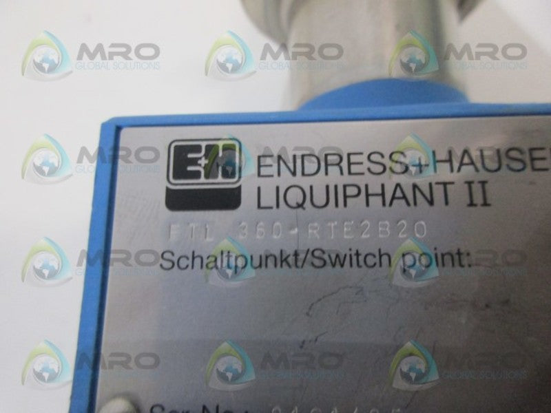 ENDRESS & HAUSER FTL 360-RTE2B20 LEVEL SWITCH NSNP