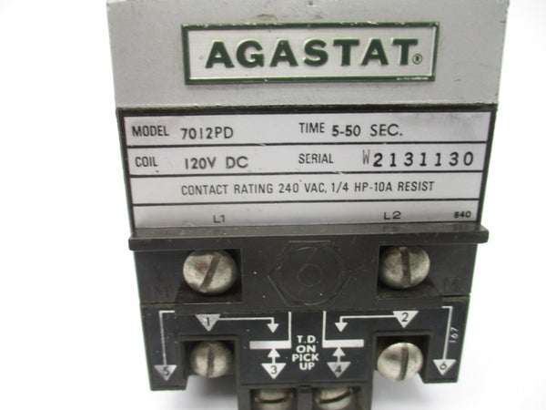 AGASTAT 7012PD 120VDC 10A 5-50S NSNP