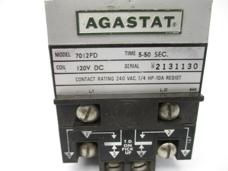 AGASTAT 7012PD 120VDC 10A 5-50S NSNP