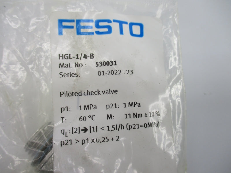 FESTO HGL-1/4-B 530031 NSMP