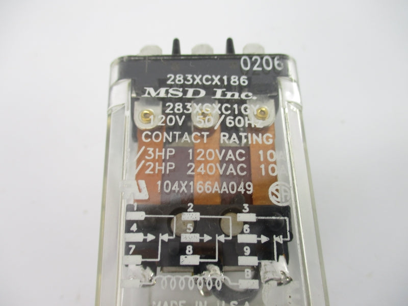 MSD 283XCX186 120V 10A NSNP