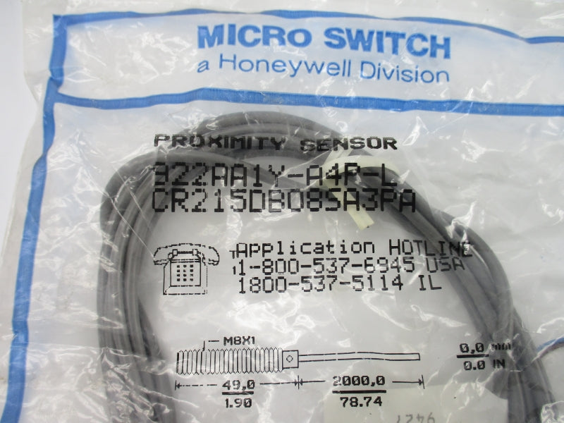 MICRO SWITCH 922AA1Y-A4P-L CR215DB08SA3PA 5-30VDC NSMP