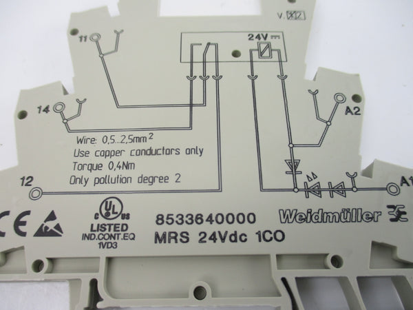 WEIDMULLER 8533640000 MRS 24VDC 1CO NSNP