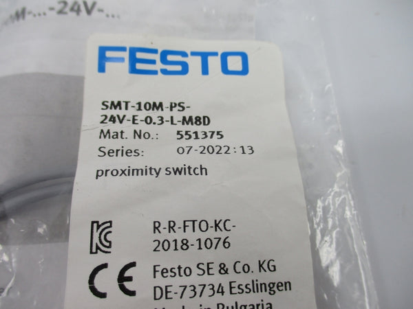 FESTO SMT-10M-PS-24V-E-0.3-L-M8D 551375 NSMP
