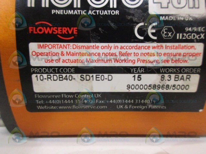 NORBRO 10-RDB40-SD1E0-D PNEUMATIC ACTUATOR NSNP