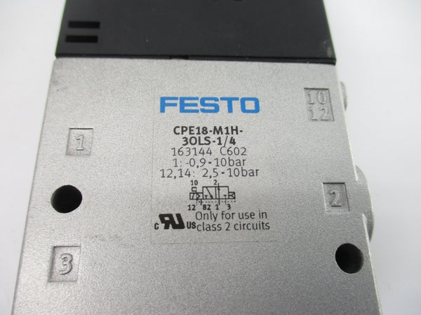 FESTO CPE18-M1H-3OLS-1/4 163144 20.4-26.4VDC NSNP
