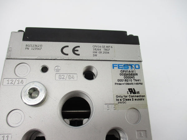 FESTO CPV14-VI 00018210 W/ CPV14-GE-MP-6 18264 NSMP