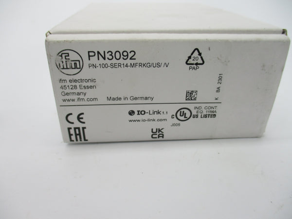 IFM EFECTOR PN3092 PN-100-SER14-MFRKG/US//V 18-30VDC 4350PSI NSMP