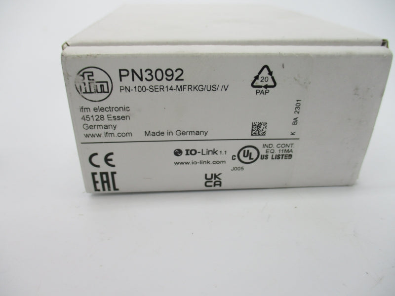 IFM EFECTOR PN3092 PN-100-SER14-MFRKG/US//V 18-30VDC 4350PSI NSMP