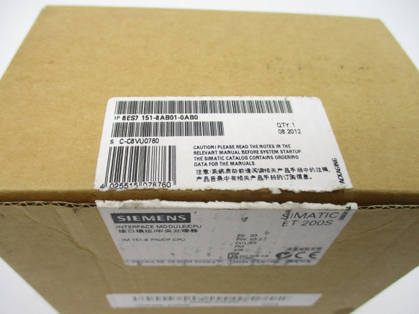 SIEMENS 6ES7 151-8AB01-0AB0 NSMP