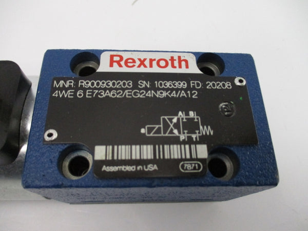 REXROTH 4WE 6 E73A62/EG24N9K4/A12 R900930203 24VDC 1.25A NSNP