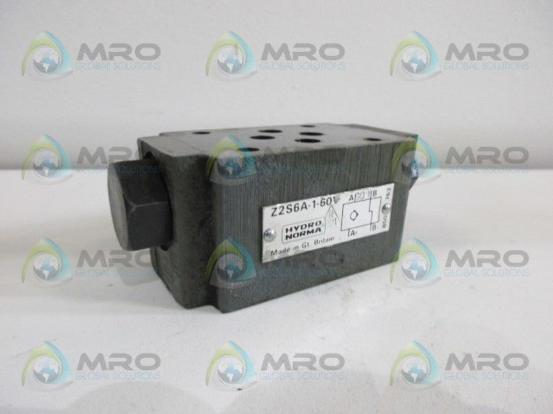 HYDRO NORMA Z2S6A-1-6-0V HYDRAULIC VALVE BODY UNMP
