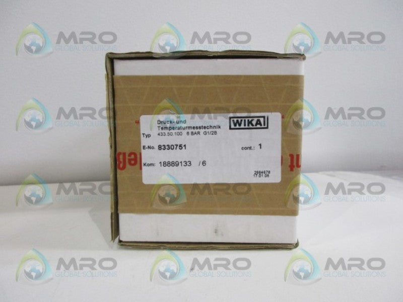 WIKA 433.50.100 6BAR G1/2B PRESSURE GAUGE  NSMP