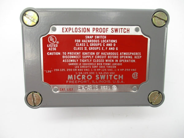 MICRO SWITCH EX-AR16 480VAC 15A (GREY) NSNP