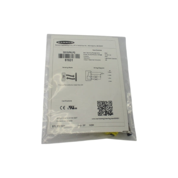 BANNER ENGINEERING QS18VP6LPQ 61631 10-30VDC NSMP