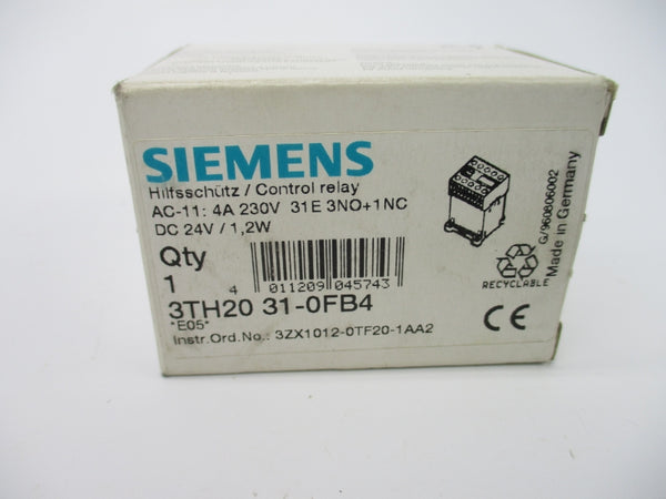 SIEMENS 3TH2031-0FB4 24VDC NSMP