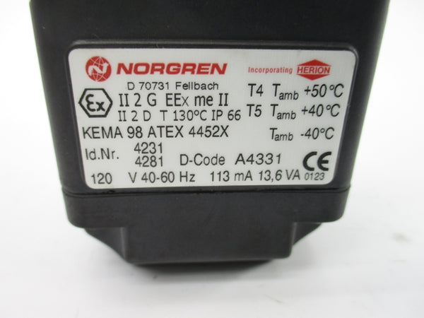 NORGREN 4231 4281 120V NSNP