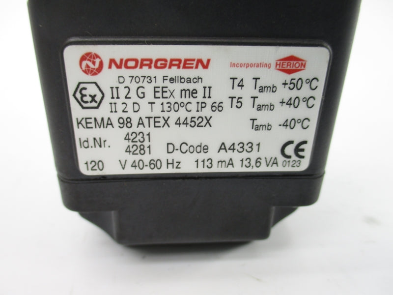 NORGREN 4231 4281 120V NSNP