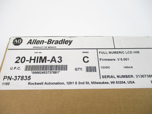 ALLEN BRADLEY 20-HIM-A3 SER. C F/W V6.001 12VDC NSFS