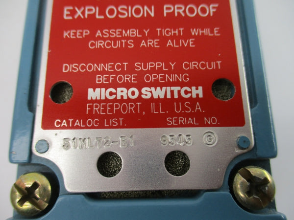 MICRO SWITCH 51ML72-E1 NSNP