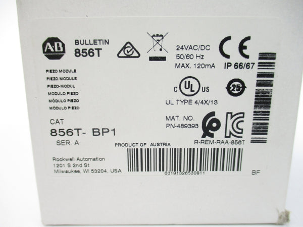 ALLEN BRADLEY 856T-BP1 SER. A 24VAC/DC (WH) NSMP