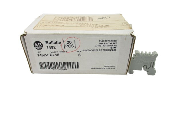 ALLEN BRADLEY 1492-ERL15 SER. A (PKG OF 20) (WH) NSMP