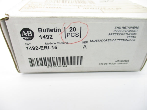ALLEN BRADLEY 1492-ERL15 SER. A (PKG OF 20) (WH) NSMP