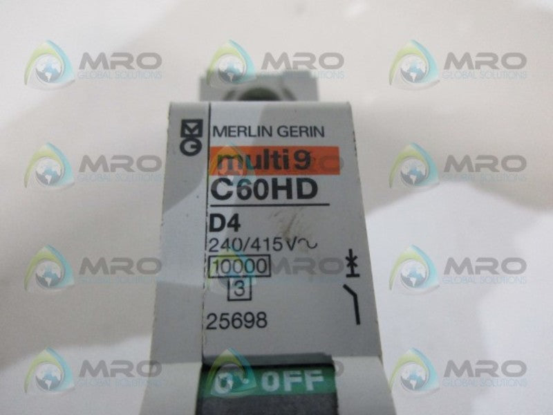 MERLIN GERIN C60HD CIRUCIT BREAKER D4 1POLE NSNP
