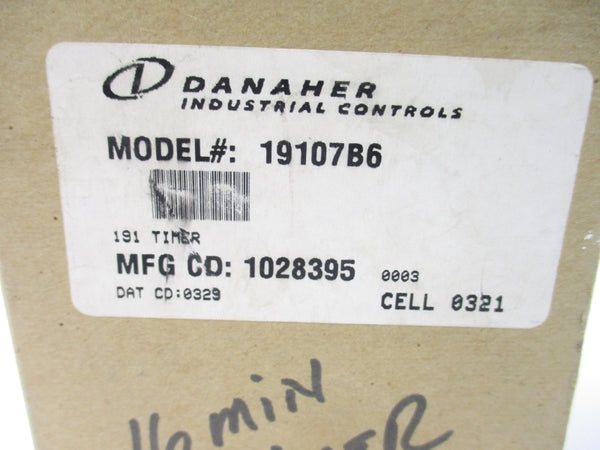 DANAHER 19107B6 125-250VAC 10A 16MIN NSMP