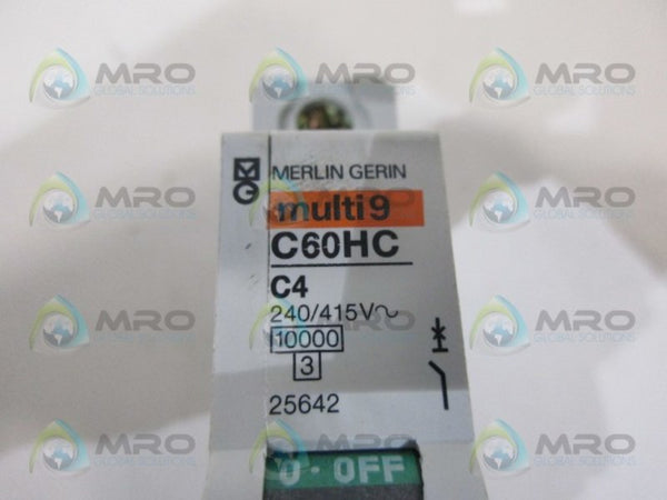 MERLIN GERIN C60HC CIRCUIT BREAKER C4 1POLE NSNP