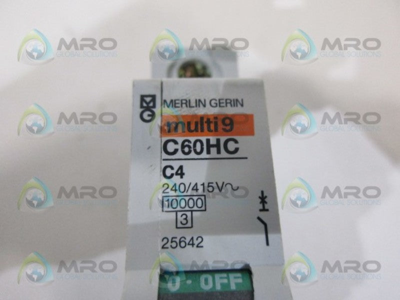 MERLIN GERIN C60HC CIRCUIT BREAKER C4 1POLE NSNP