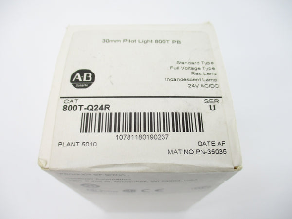 ALLEN BRADLEY 800T-Q24R SER. U 24VAC/DC (WH) NSFS
