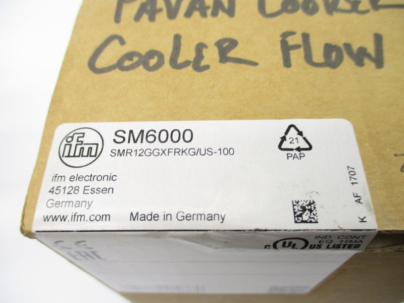 IFM EFECTOR SM6000 SMR12GGXFRKG/US-100 18-30VDC NSMP