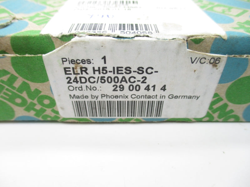 PHOENIX CONTACT ELR H5-IES-SC-24DC/500AC-2 29 00 41 4 24VDC NSMP