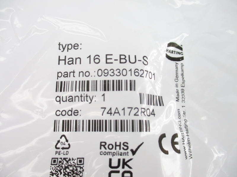 HARTING 09330162701 HAN16E-BU-S NSMP