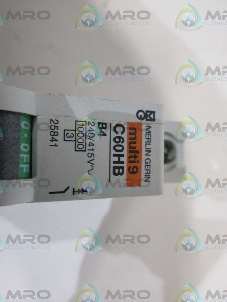 MERLIN GERIN C60HB CIRCUIT BREAKER B4 1POLE NSNP