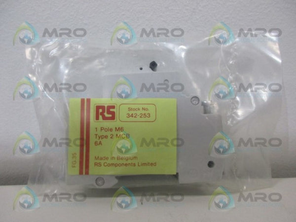 RS COMPONENTS 1POLE M6 TPE2 MCB 6A CIRCUIT BREAKER NSMP