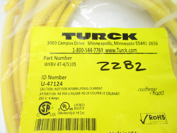 TURCK WKBV4T-4/S105 U-47124 250V 4A NSMP