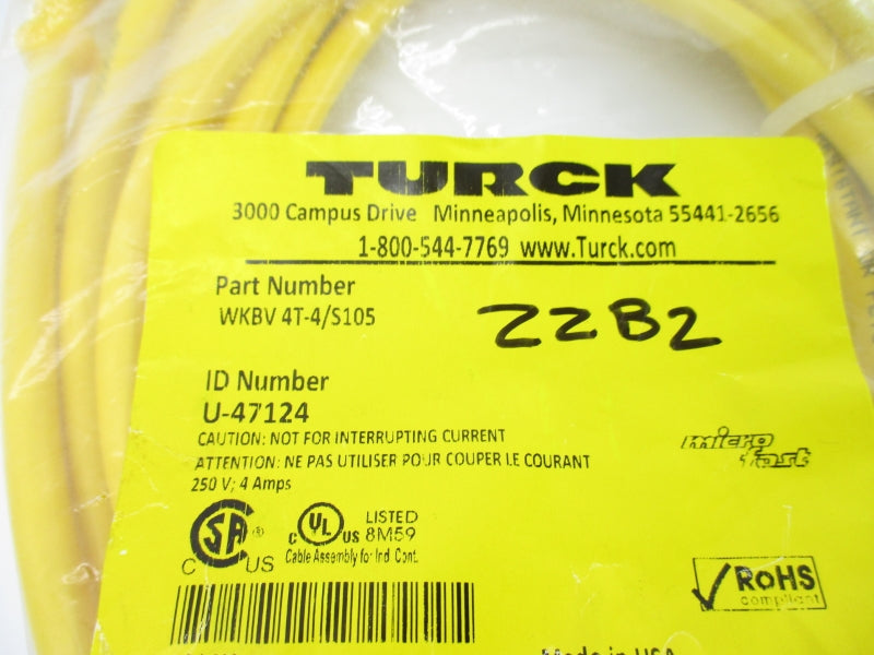 TURCK WKBV4T-4/S105 U-47124 250V 4A NSMP