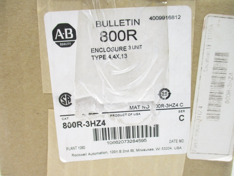 ALLEN BRADLEY 800R-3HZ4 SER. C (BR/WH) NSMP