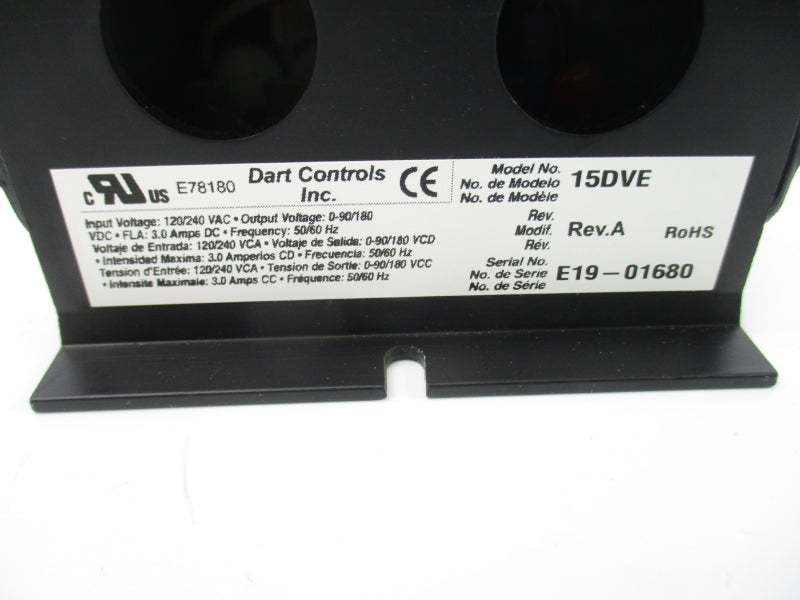 DART CONTROLS 15DVE 120/240VAC 3.0A REV. A NSNP