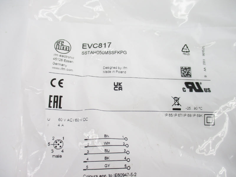 IFM EFECTOR SDN20-24-480CC SSTAH050MSSFKPG 60VAC/DC 4A NSMP