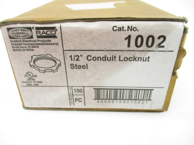 HUBBELL 1002 1/2" (PKG OF 100) NSMP