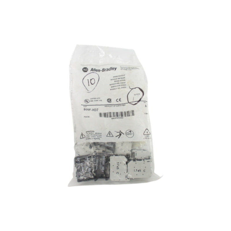 ALLEN BRADLEY 800F-XD7 SER. A (PKG OF 10) NSMP